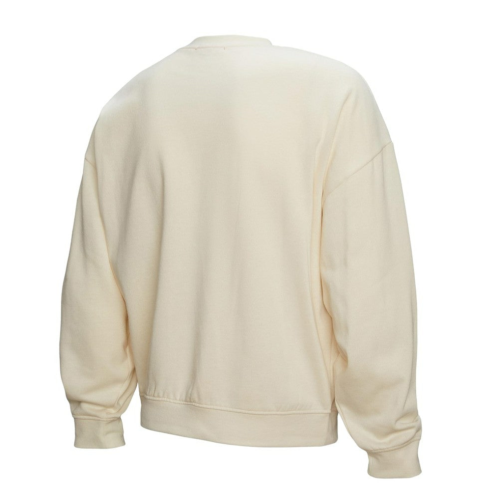 New York Rangers Mitchell & Ness Women's Logo 3.0 Pullover Sweatshirt - Cream Sweatshirts