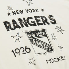 New York Rangers Mitchell & Ness Women's Logo 3.0 Pullover Sweatshirt - Cream Sweatshirts
