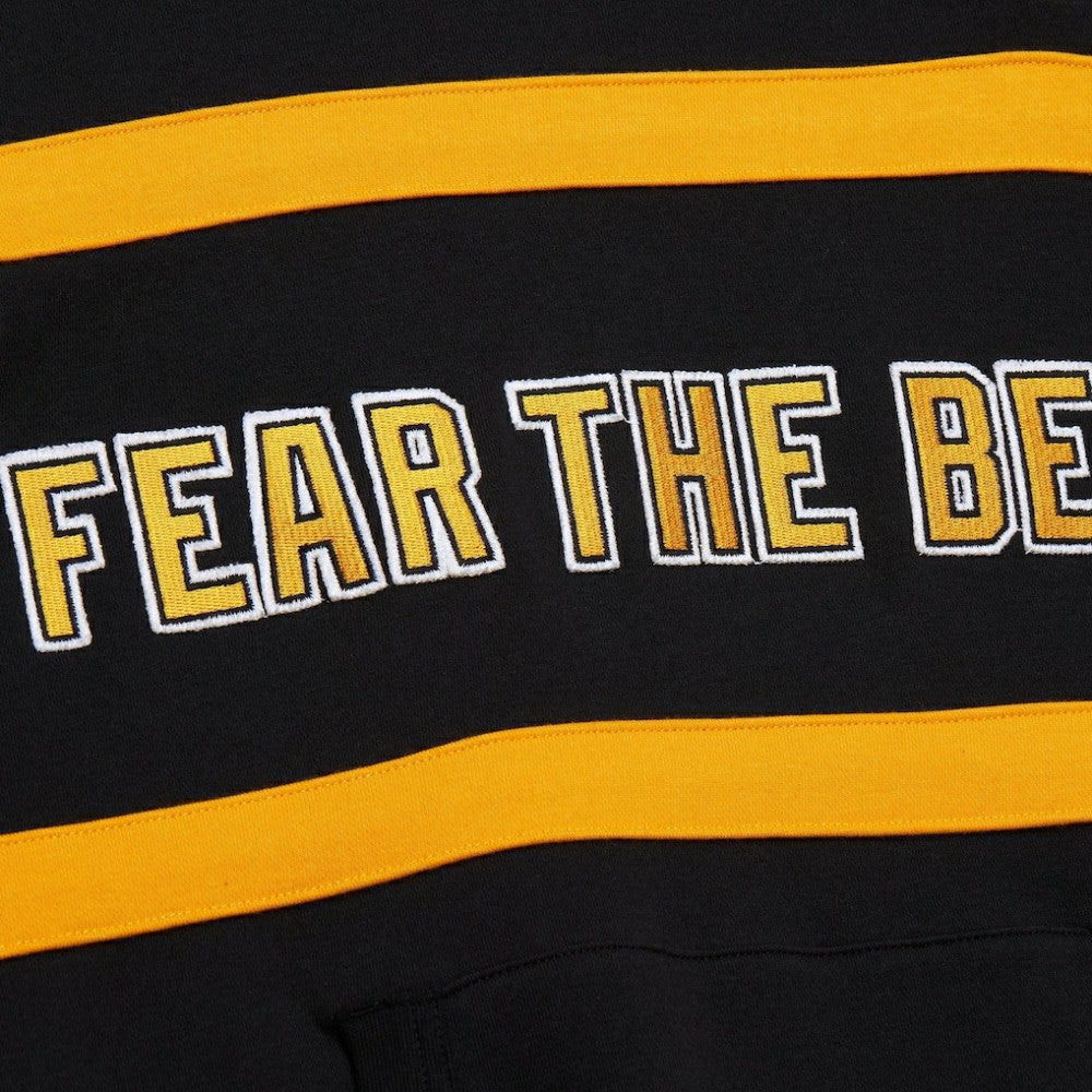Boston Bruins Mitchell & Ness Head Coach Slogan Pullover Hoodie - Black Hoodies