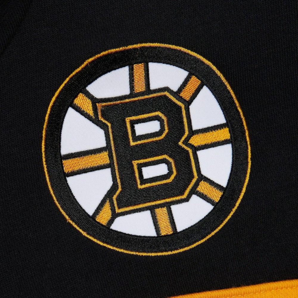 Boston Bruins Mitchell & Ness Head Coach Slogan Pullover Hoodie - Black Hoodies