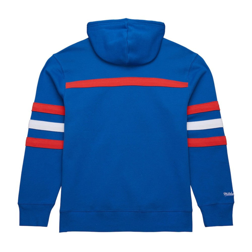 New York Rangers Mitchell & Ness Head Coach Slogan Pullover Hoodie - Blue Hoodies