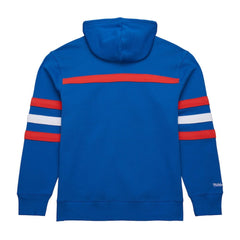 New York Rangers Mitchell & Ness Head Coach Slogan Pullover Hoodie - Blue Hoodies