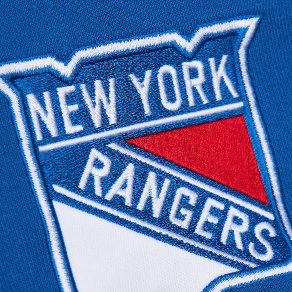 New York Rangers Mitchell & Ness Head Coach Slogan Pullover Hoodie - Blue Hoodies