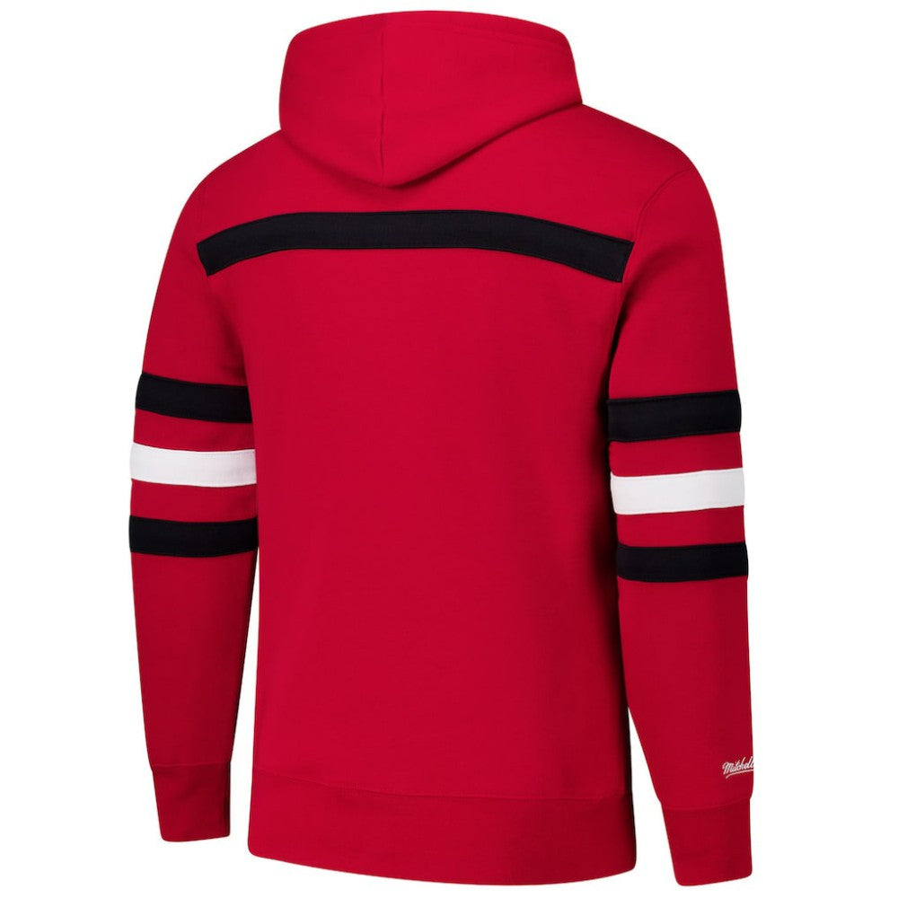 Detroit Red Wings Mitchell & Ness Head Coach Slogan Pullover Hoodie - Red Hoodies
