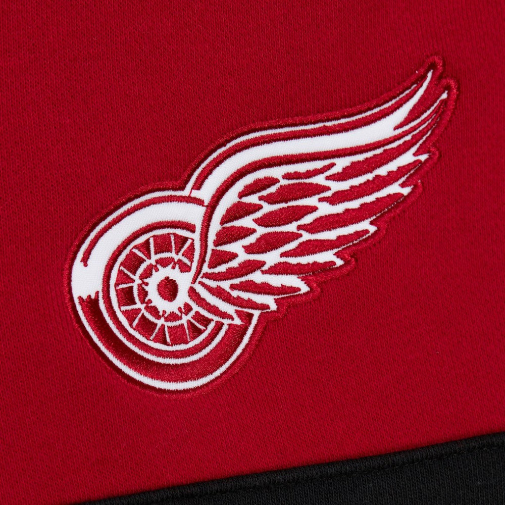 Detroit Red Wings Mitchell & Ness Head Coach Slogan Pullover Hoodie - Red Hoodies