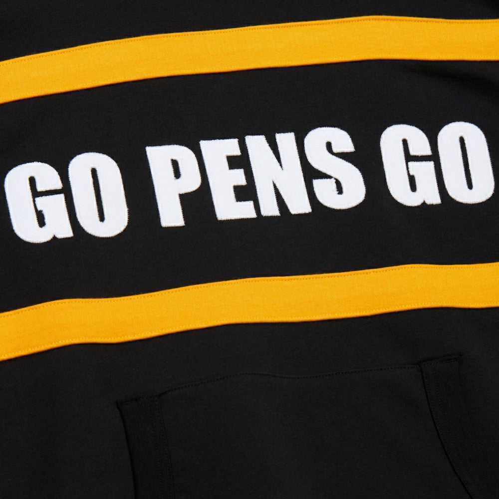 Pittsburgh Penguins Mitchell & Ness Head Coach Slogan Pullover Hoodie - Black Hoodies