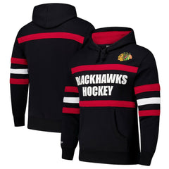 Chicago Blackhawks Mitchell & Ness Head Coach Slogan Pullover Hoodie - Black Hoodies
