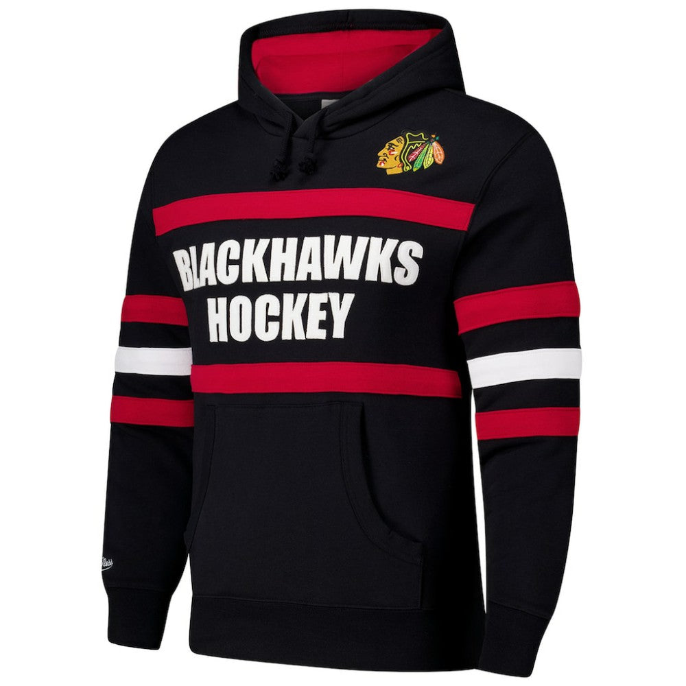 Chicago Blackhawks Mitchell & Ness Head Coach Slogan Pullover Hoodie - Black Hoodies
