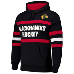 Chicago Blackhawks Mitchell & Ness Head Coach Slogan Pullover Hoodie - Black Hoodies