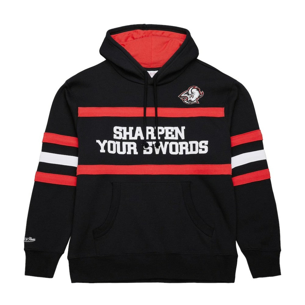 Buffalo Sabres Mitchell & Ness Head Coach Slogan Pullover Hoodie - Black Hoodies