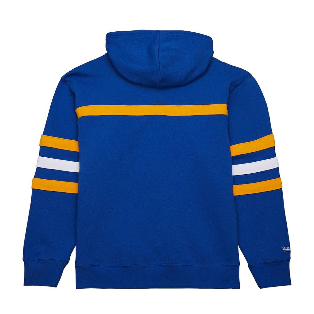 St. Louis Blues Mitchell & Ness Head Coach Slogan Pullover Hoodie - Blue Hoodies
