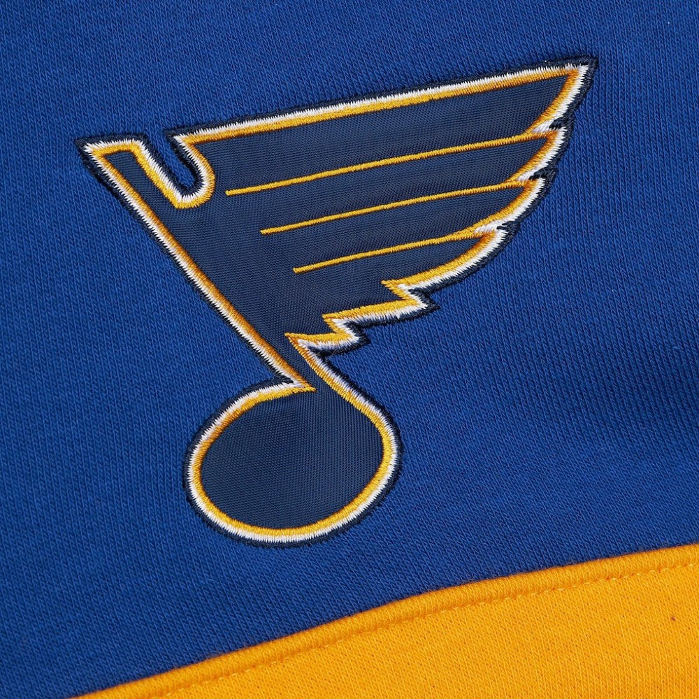 St. Louis Blues Mitchell & Ness Head Coach Slogan Pullover Hoodie - Blue Hoodies