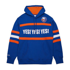 New York Islanders Mitchell & Ness Head Coach Slogan Pullover Hoodie - Royal Hoodies