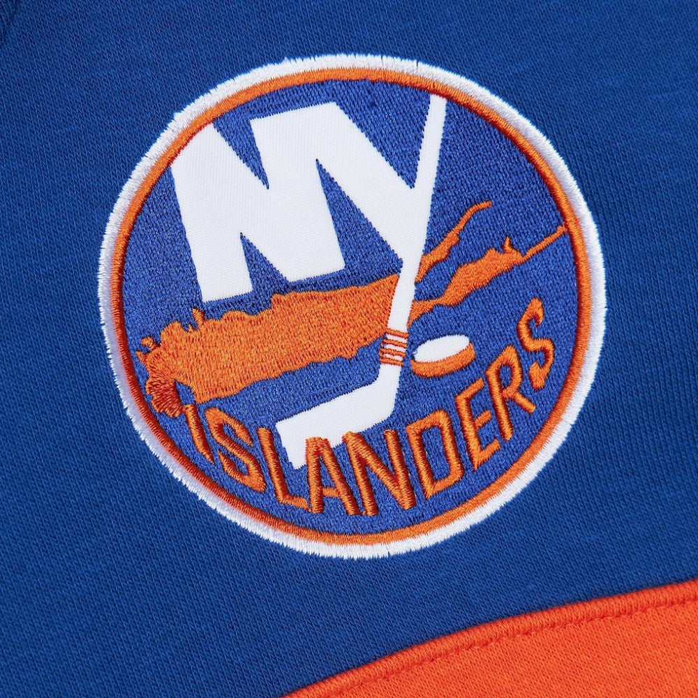 New York Islanders Mitchell & Ness Head Coach Slogan Pullover Hoodie - Royal Hoodies