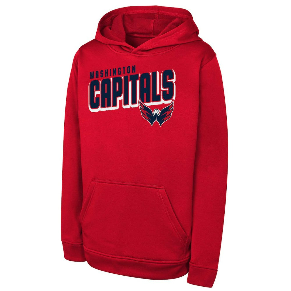 Washington Capitals Youth Cyber Punk Performance Hoodie - Red Hoodies