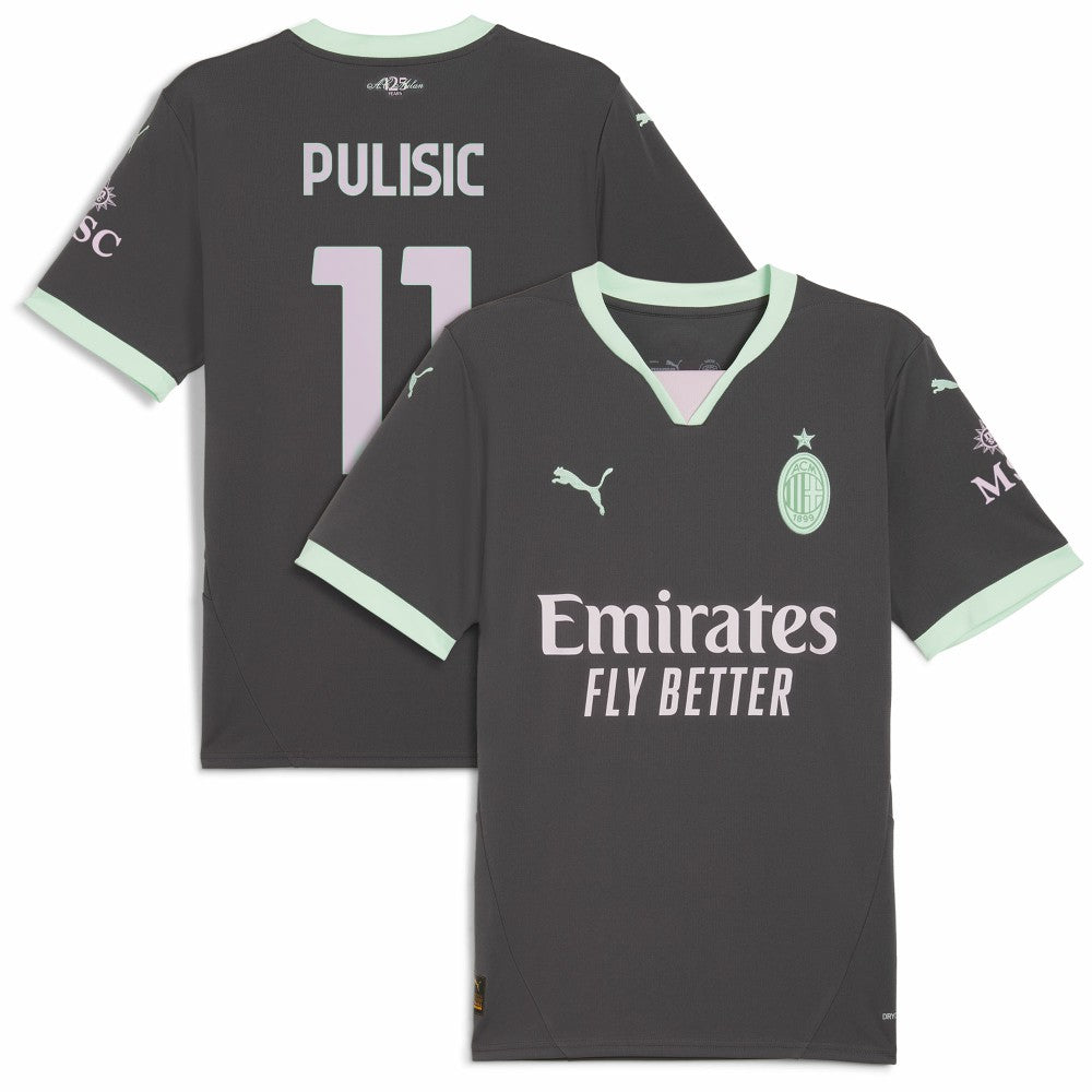 Christian Pulisic AC Milan 2024/25 Third Replica Player Jersey - Charcoal online