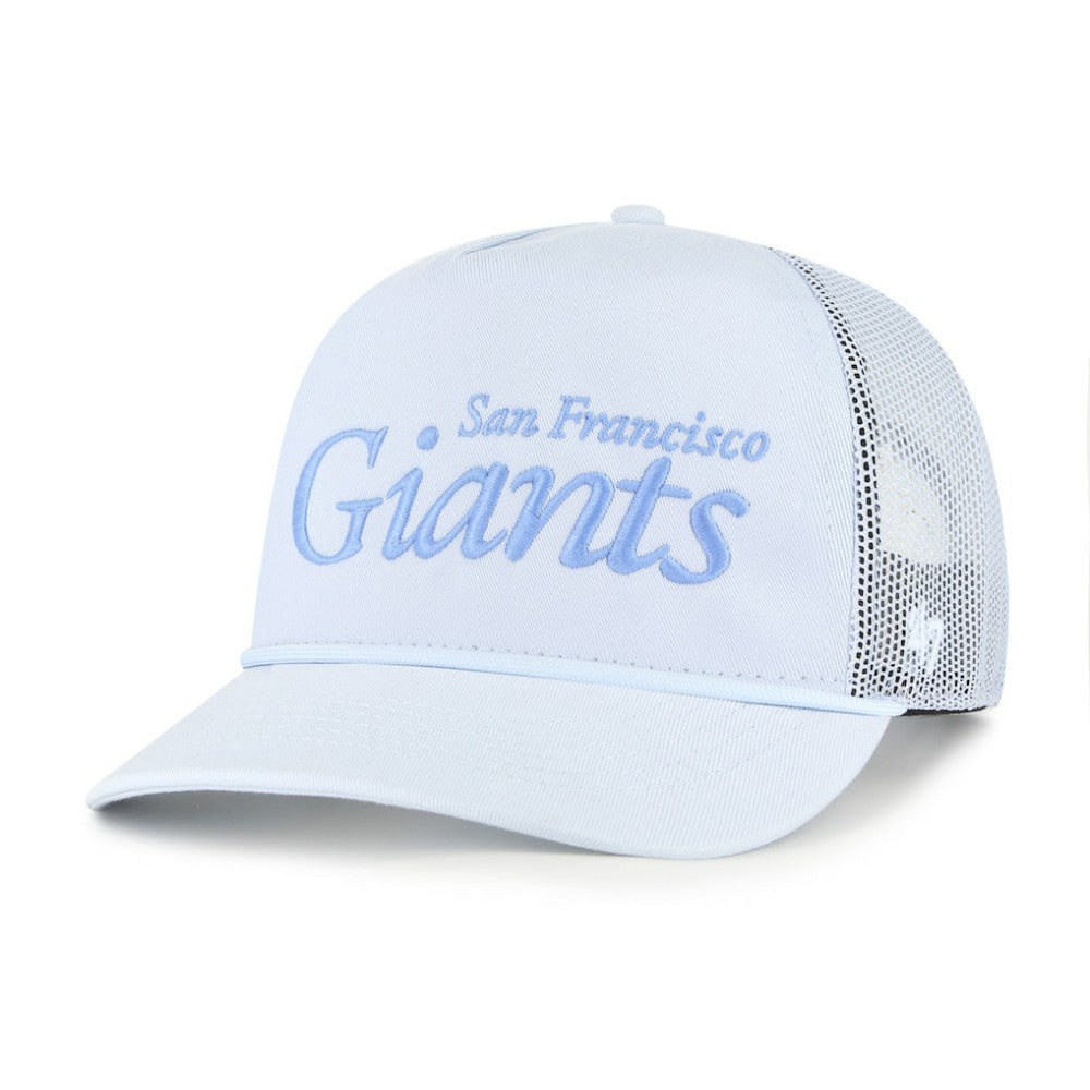 San Francisco Giants Foundation Script Hitch Adjustable Trucker Hat Light Blue