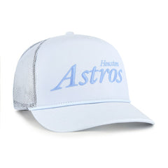 Houston Astros Foundation Script Hitch Adjustable Trucker Hat Light Blue