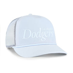 Los Angeles Dodgers Foundation Script Hitch Adjustable Trucker Hat Light Blue