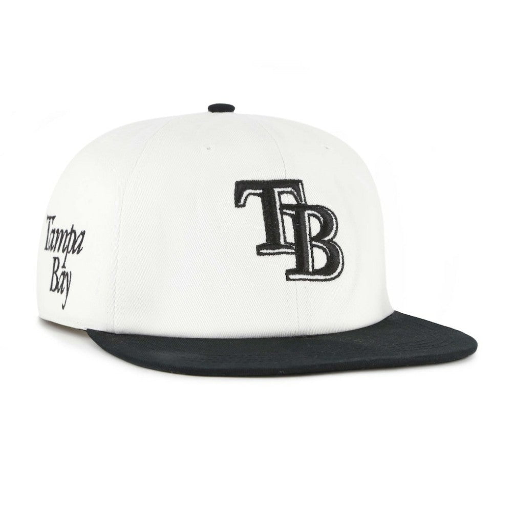 Tampa Bay Rays Foundation Captain Snapback Hat White/Black