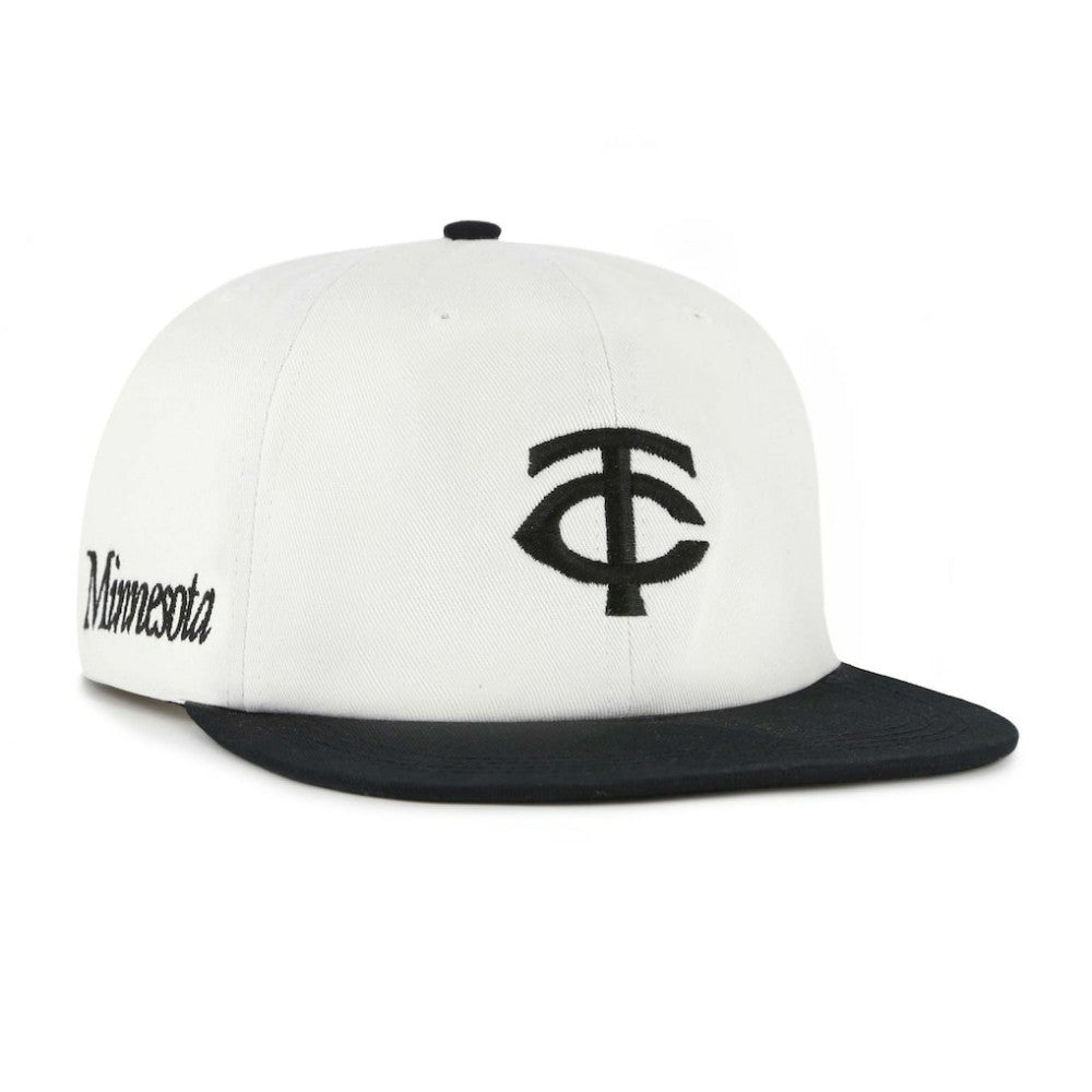 Minnesota Twins Foundation Captain Snapback Hat White/Black