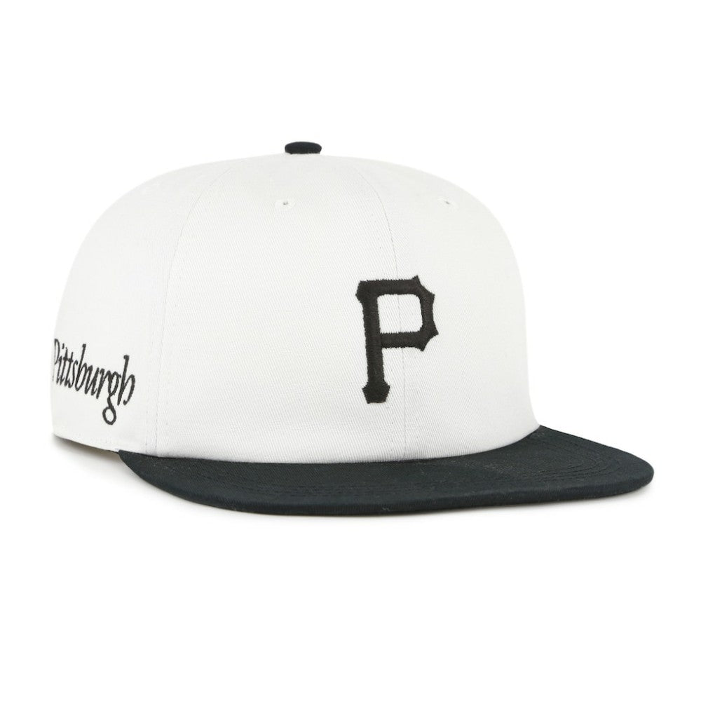 Pittsburgh Pirates Foundation Captain Snapback Hat White/Black