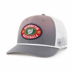 Washington Nationals Tide Sweep Rope Trucker Adjustable Hat Gray/White
