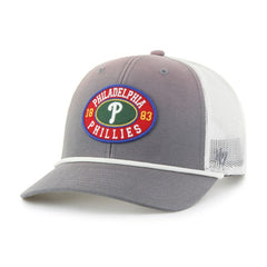 Philadelphia Phillies Tide Sweep Rope Trucker Adjustable Hat Gray/White