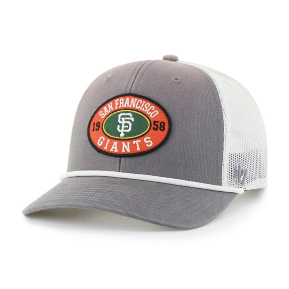 San Francisco Giants Tide Sweep Rope Trucker Adjustable Hat Gray/White