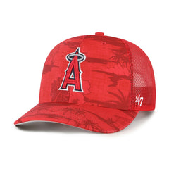 Los Angeles Angels Fiji Trucker Adjustable Hat Red