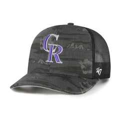Colorado Rockies Fiji Trucker Adjustable Hat Black