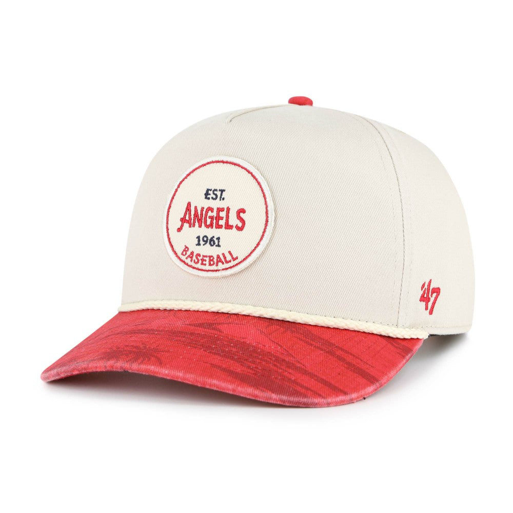 Los Angeles Angels Fiji Rope Hitch Adjustable Hat Cream/Red