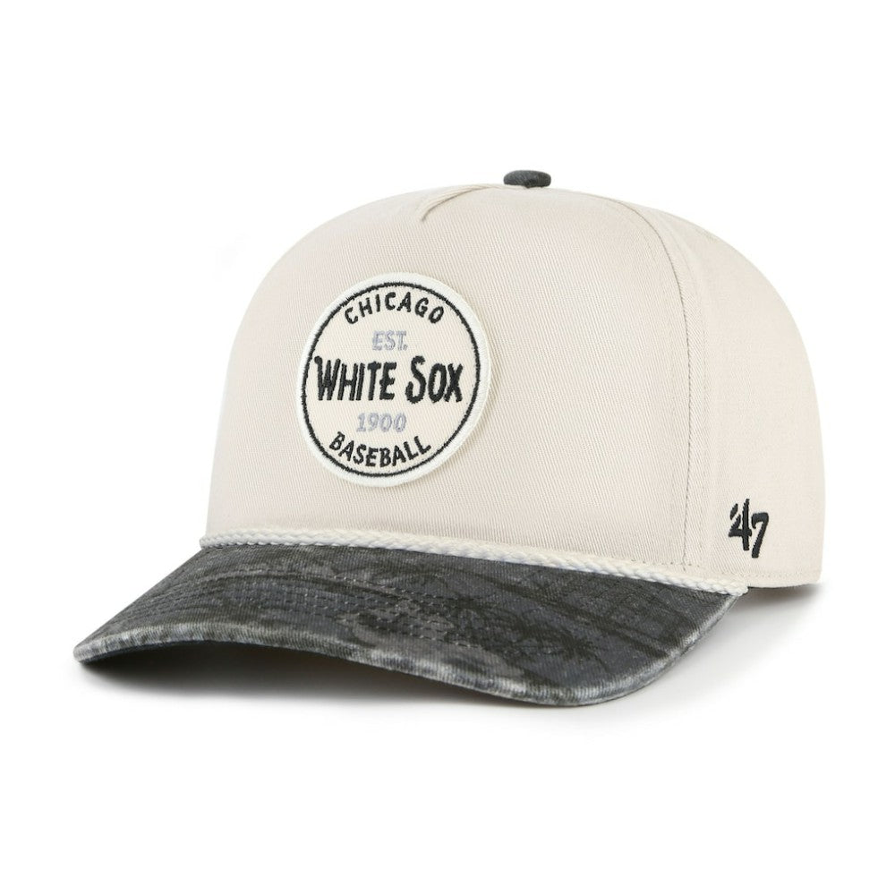 Chicago White Sox Fiji Rope Hitch Adjustable Hat Cream/Black