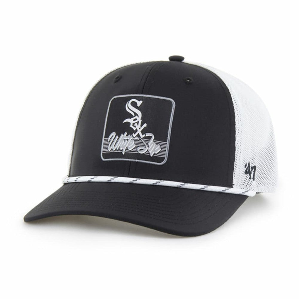 Chicago White Sox Scratch Adjustable Trucker Hat Black/White