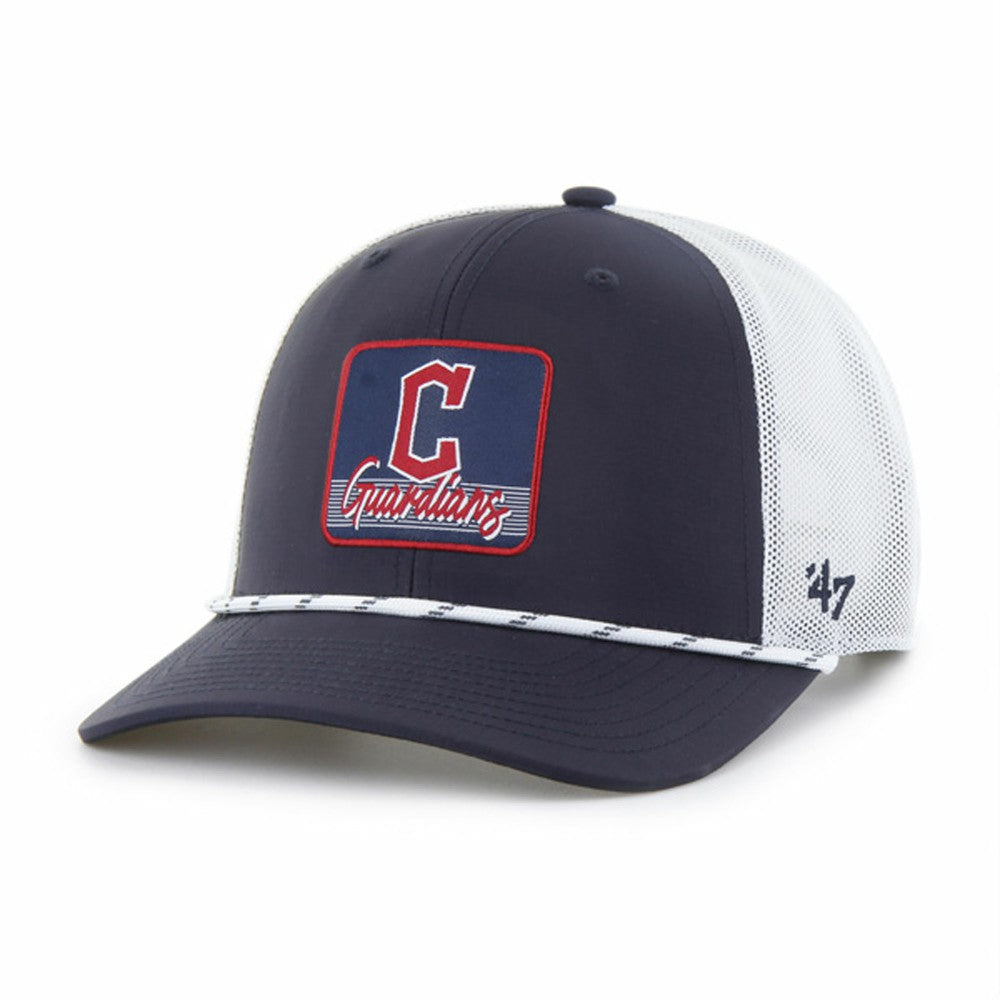 Cleveland Guardians Scratch Adjustable Trucker Hat Navy/White