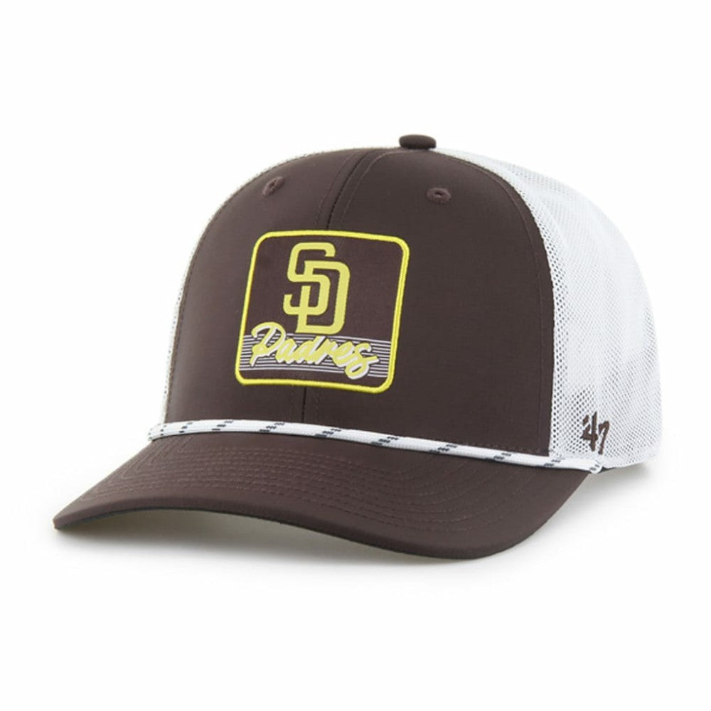 San Diego Padres Scratch Adjustable Trucker Hat Brown/White