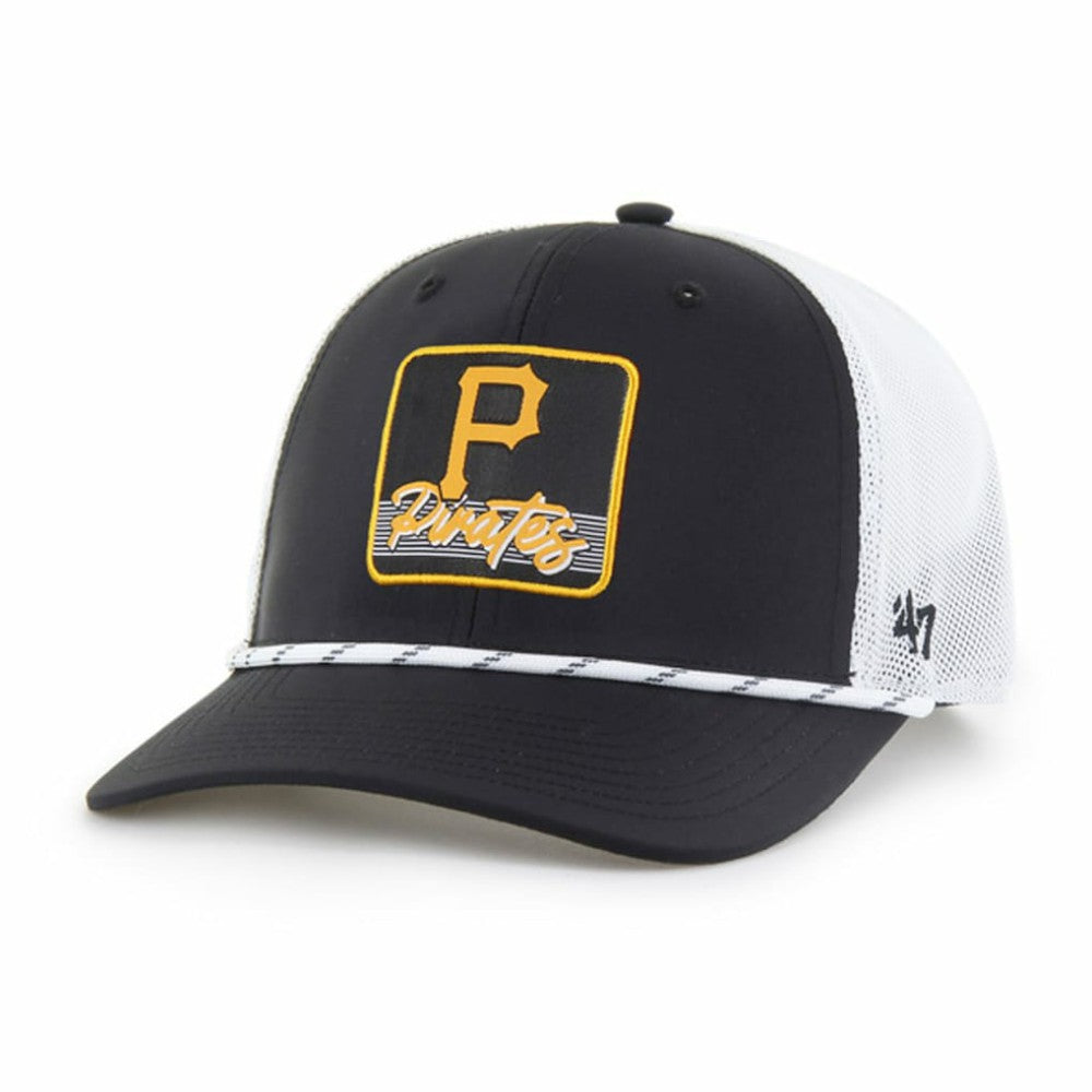 Pittsburgh Pirates Scratch Adjustable Trucker Hat Black/White