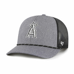 Los Angeles Angels Carbon Rope Trucker Adjustable Hat Charcoal