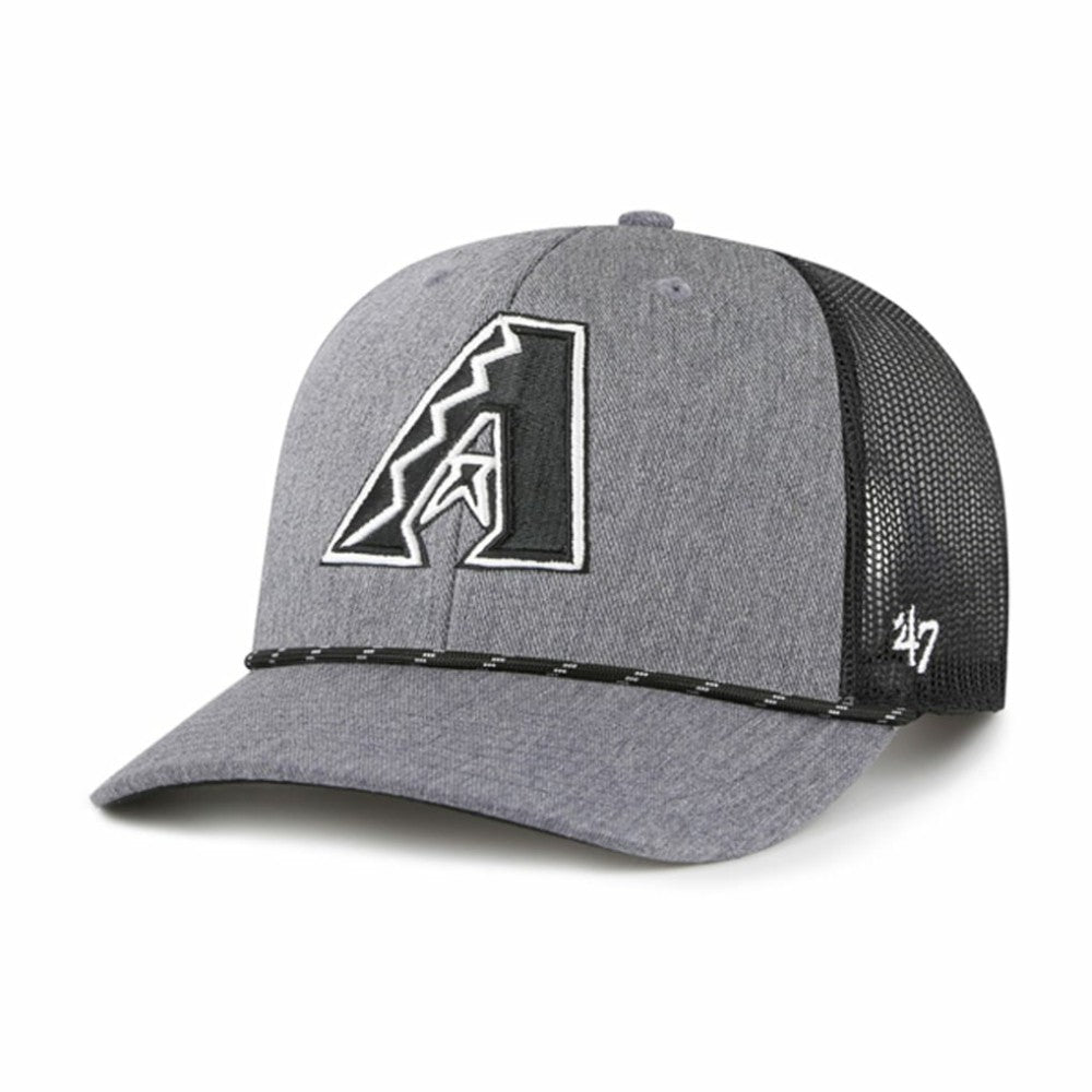 Arizona Diamondbacks Carbon Rope Trucker Adjustable Hat Charcoal