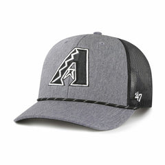 Arizona Diamondbacks Carbon Rope Trucker Adjustable Hat Charcoal