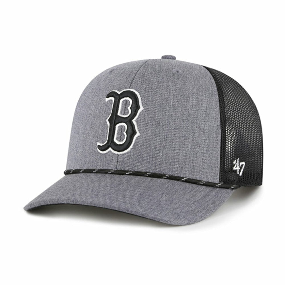 Boston Red Sox Carbon Rope Trucker Adjustable Hat Charcoal
