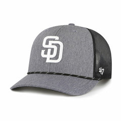 San Diego Padres Carbon Rope Trucker Adjustable Hat Charcoal