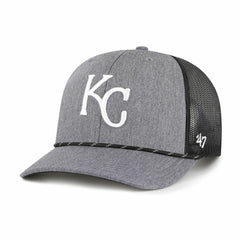 Kansas City Royals Carbon Rope Trucker Adjustable Hat Charcoal
