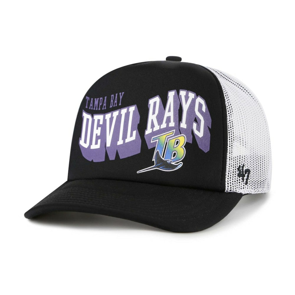 Tampa Bay Rays Meander Foam Trucker Snapback Hat Black