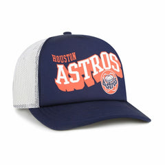 Houston Astros Meander Foam Trucker Snapback Hat Navy