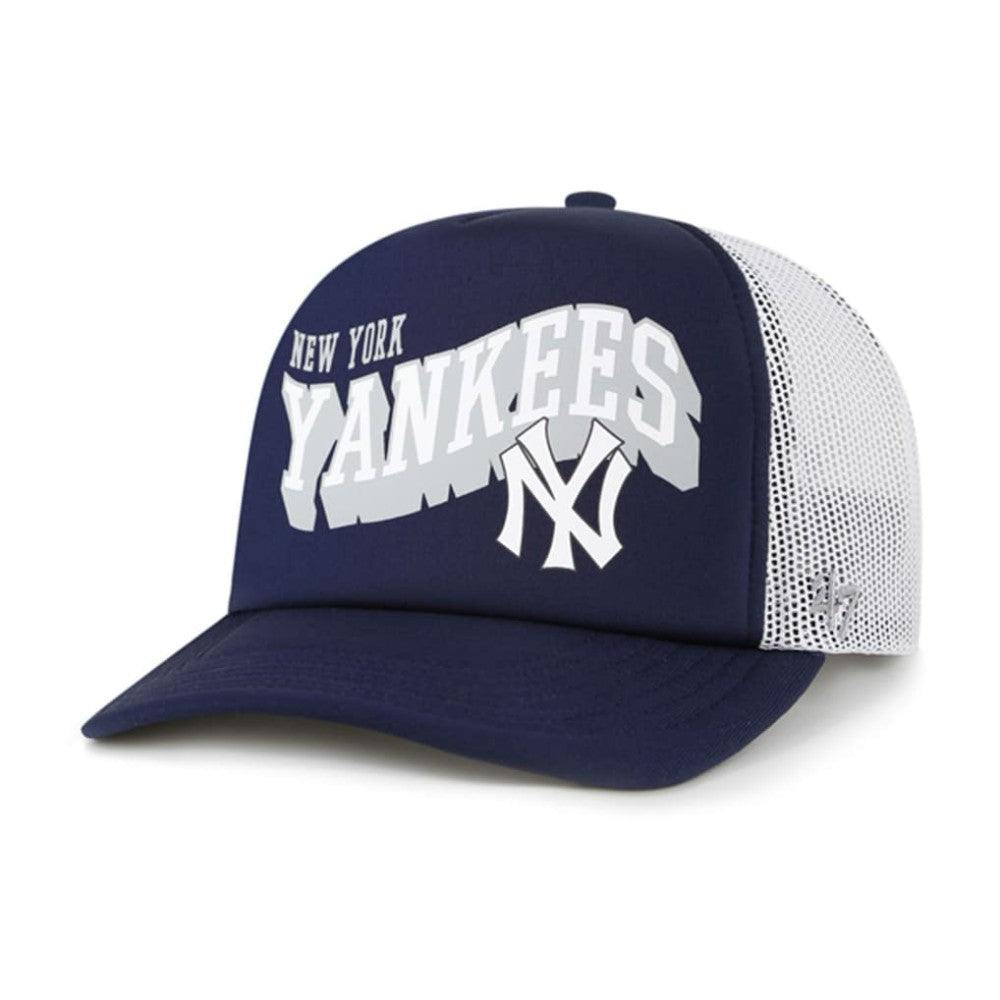 New York Yankees Meander Foam Trucker Snapback Hat Navy