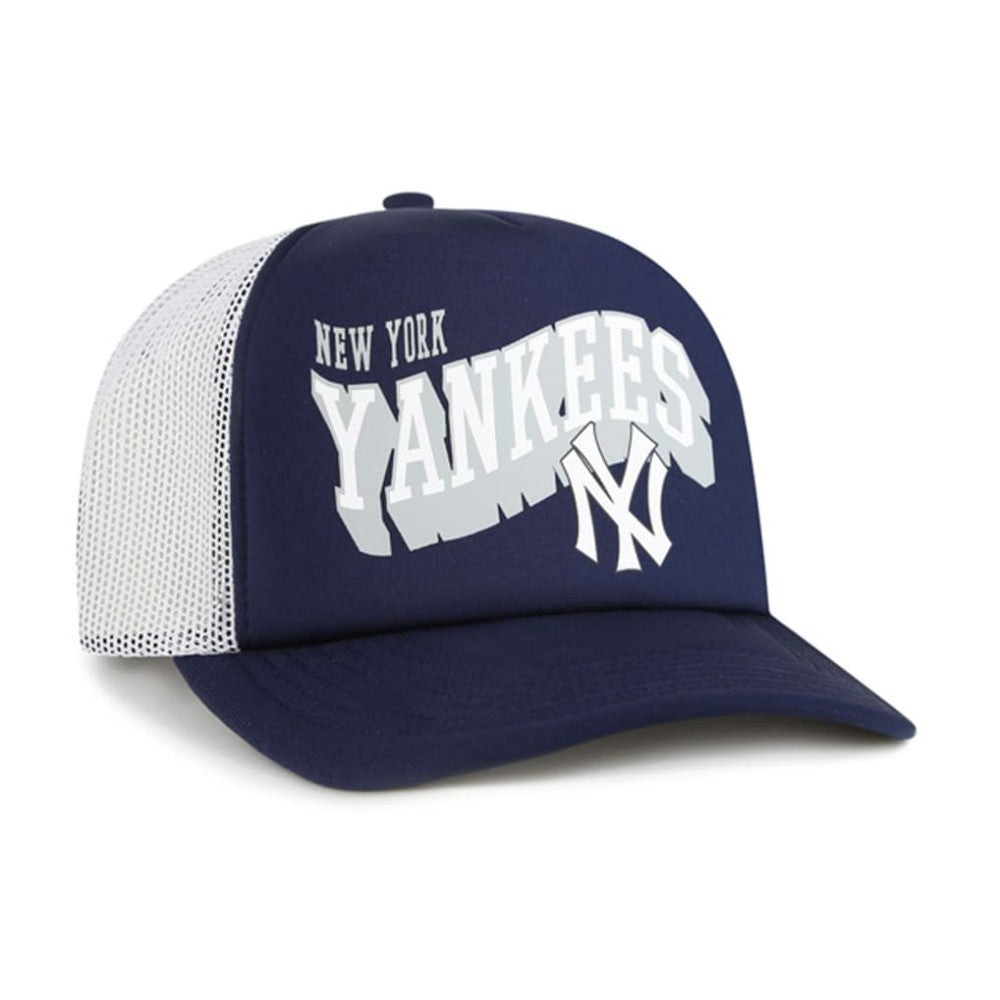 New York Yankees Meander Foam Trucker Snapback Hat Navy