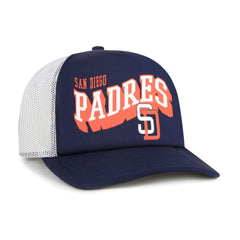 San Diego Padres Meander Foam Trucker Snapback Hat Navy