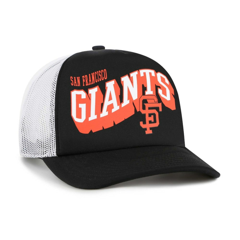San Francisco Giants Meander Foam Trucker Snapback Hat Black