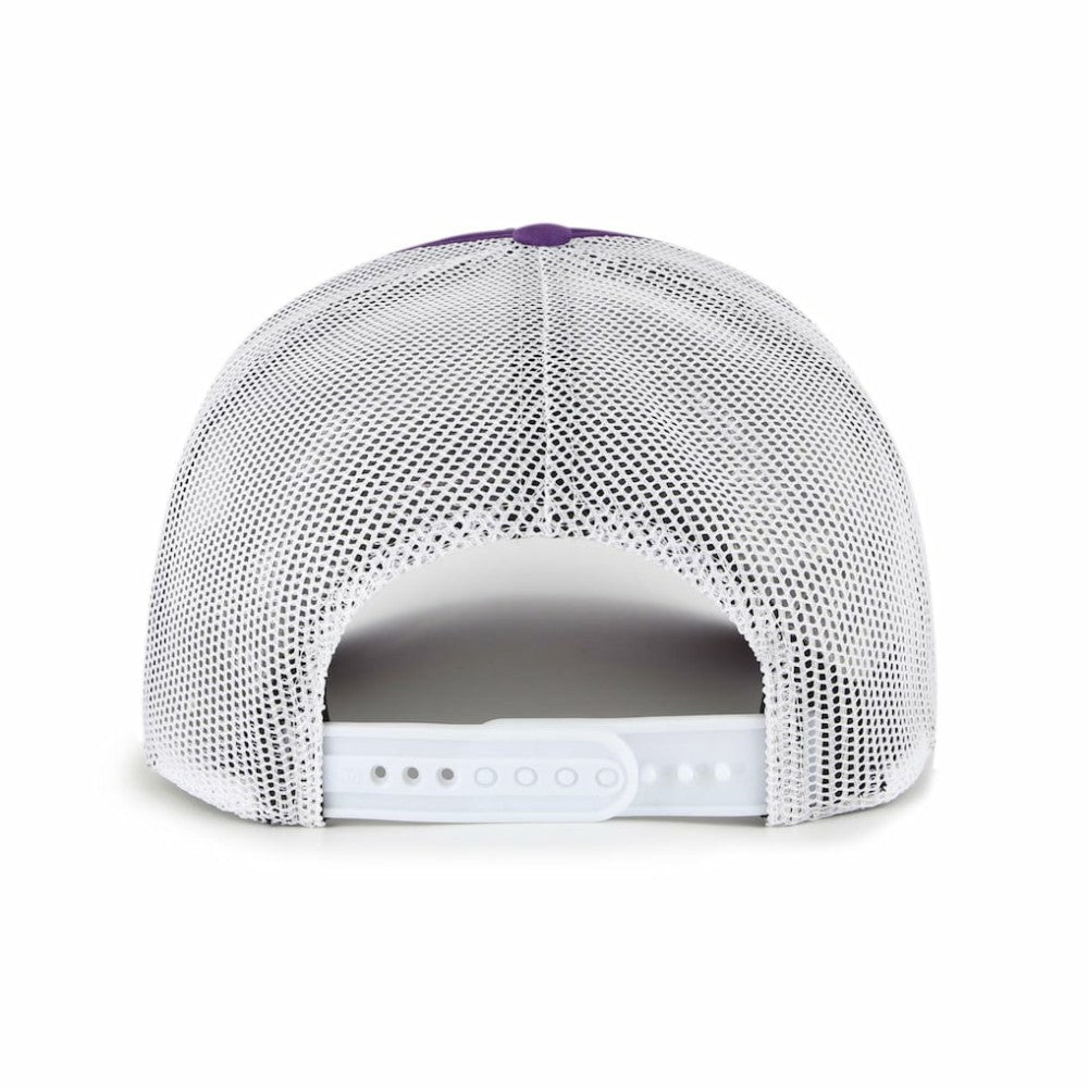 Colorado Rockies Meander Foam Trucker Snapback Hat Purple